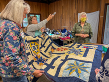The Quilters: Sandy B. - Star Quilt admired by Sandy H. and Kristina
